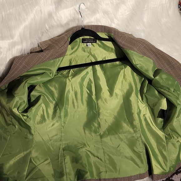 Giorgio Sant' Angelo blazer 4 buttons cute ribbon accent around the waist Sz 12 - Picture 7 of 9